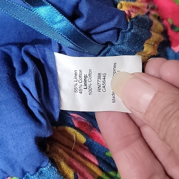 J. Crew, Size 10 Tropical Floral Skirt, Elasticized Waistband, Linen Blend, EUC - Picture 11 of 11